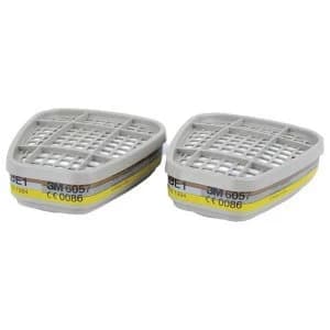3M 6057 ABE1 Gas and Vapour Cartridge Filter 1 Pair Grey