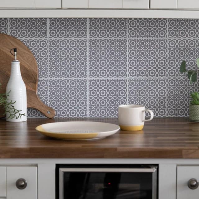 D C Fix Self Adhesive Vinyl Wall Tiles Lina Grey Grey unisex 0.42 SQM