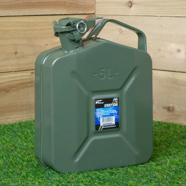 5 Litre Metal Jerry Can for Fuel with Leak Proof Bayonet Closure