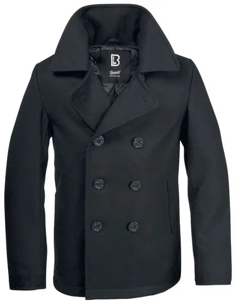 Brandit Pea Coat Uniform Jacket Black 3XL Men
