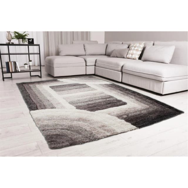 Rugstyle 3D SHAGGY TRELLIS 160x230cm Grey unisex 160x230cm