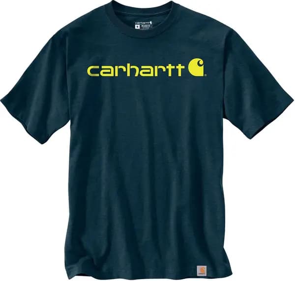 Carhartt EMEA Core Logo Workwear Short Sleeve T-Shirt, blue-yellow, Size L
