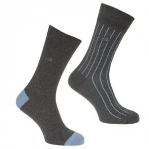 Calvin Klein Pin Stripe Ankle Socks - Charcoal 147