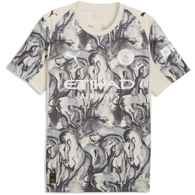 Puma Mens Manchester City Football Shirt Year Of The Horse 2025 2026 White/Grey male S