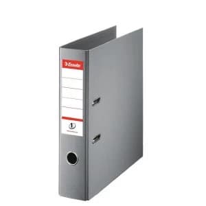 Esselte No. 1 Power Lever Arch File PP Slotted 75mm Spine A4 Grey Pack 10