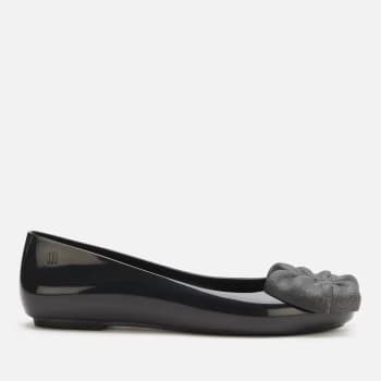 Melissa Womens Sweet Love Soft Bow Ballet Flats - Black - UK 3