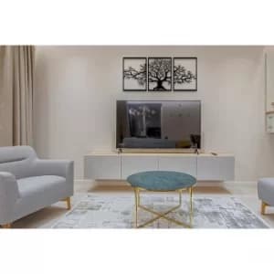 A?aç 3 Parçal? Black Decorative Metal Wall Accessory