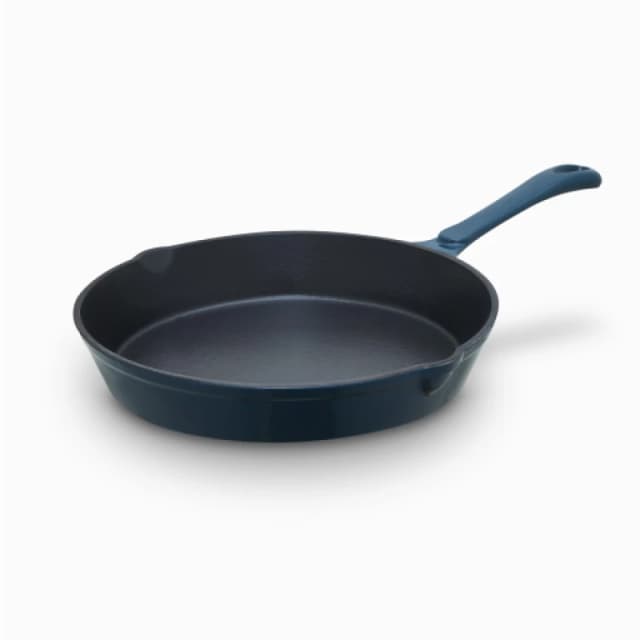 BARBARY & OAK 26cm Nattura Cast Iron Round Fry Pan Teal ONE SIZE