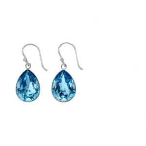 Elements Silver Aqua Swarovski Teardrop Earrings E5686T