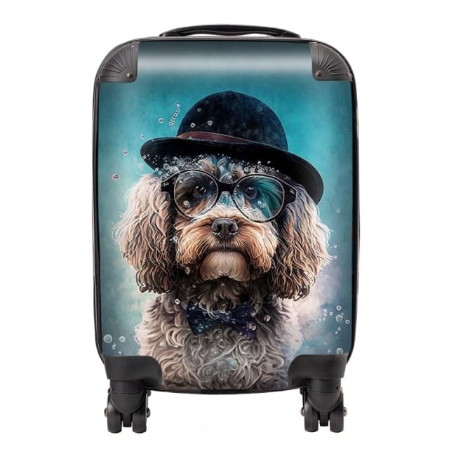 Warren Reed - Designer Cockapoo Dog Splashart Suitcase Size: Large Multicolor Unisex Large