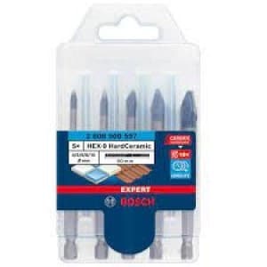 Bosch HEX-9 Hard Ceramic 10x Longer Hard Ceramic Porcelain Tile Drill Bit 5mm 90mm Pack of 5