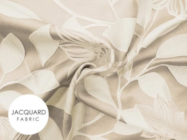 Intimates Floral Jacquard Tape Top Curtains - Stylish Window Dressing For Living Room & Bedroom - High-Quality, Durable Drapes - Cream