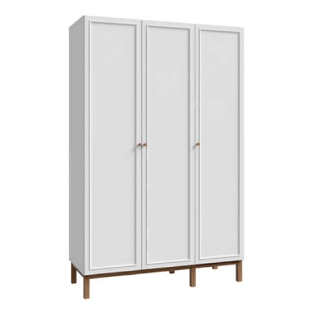 Furniture To Go Wensley 3 Door Wardrobe In Light Grey And Oak