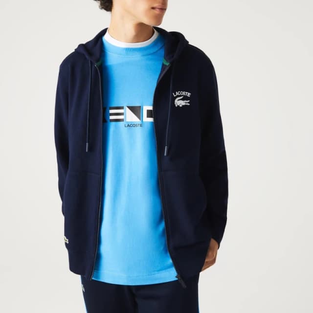 Lacoste Classic Fit Zipped Hoodie - Blue Blue XS