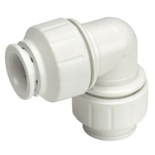 John Guest Speedfit Push Fit Equal Elbow 22mm - Pack Of 2 For Easy Plumbing