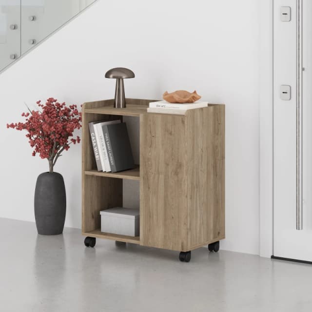Decortie Zeo' Modern Mobile Sideboard Cabinet 70x40x80cm in Brown Size: 1 Pack Brown Unisex 1 Pack