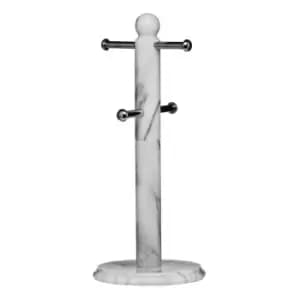 4-Mug Tree in White Marble