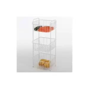 Delfinware Wireware White 3 Tier Vegetable Rack