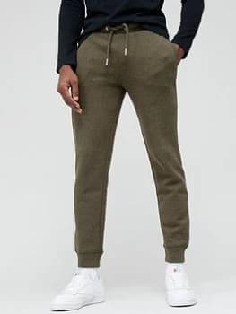 Superdry Vintage Logo Embroidered Jogger - Green Marl , Green Marl Size XL Men