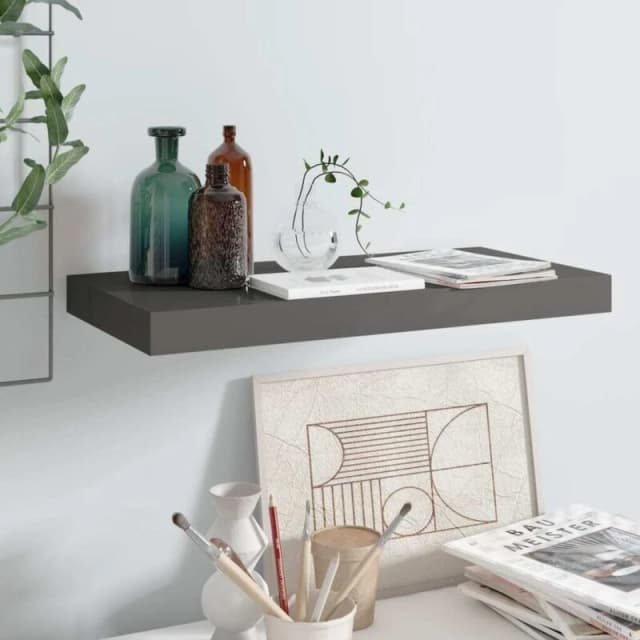 VIDAXL Vidaxl - Floating Wall Shelf High Gloss Grey 50x23x3.8cm mdf 8720286074183