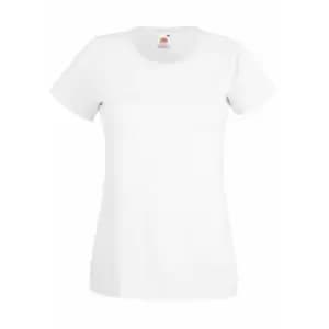 Womens/Ladies Value Fitted Short Sleeve Casual T-Shirt (XX Large) (Snow)