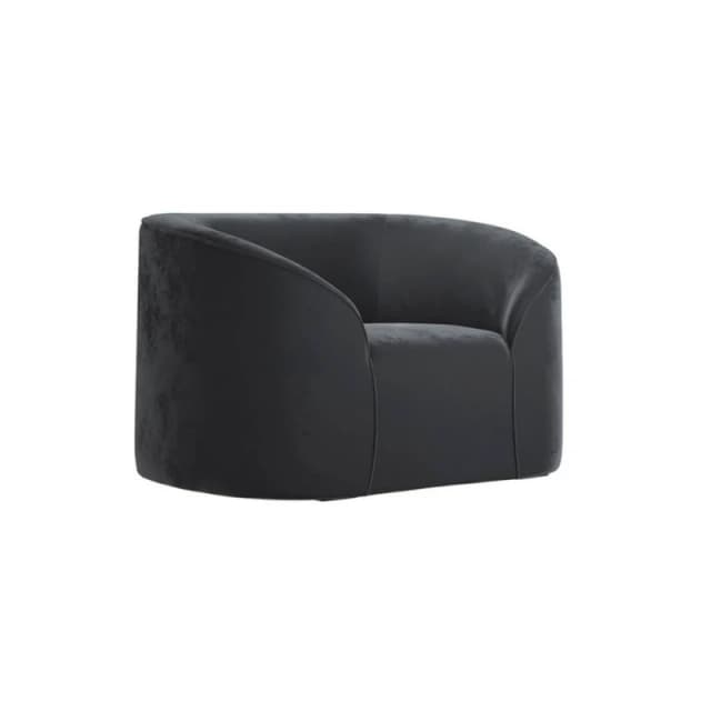 Zuma Black Velvet Tub Chair
