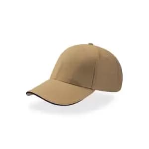 Atlantis Sport Sandwich 6 Panel Baseball Cap (One Size) (Khaki)