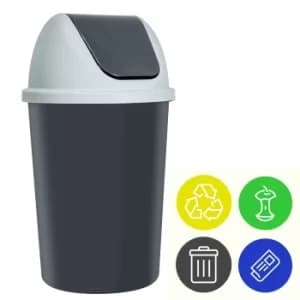 Dustbin Anthracite 40L Swing Lid