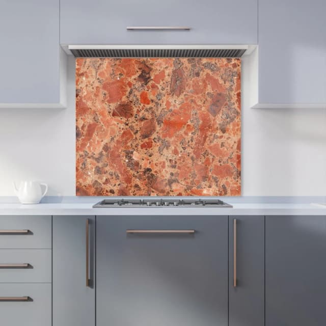 Warren Reed - Designer Authentic Terracotta Quartz Effect Kitchen Splashback in Brown Size: 600mm x 750mm Brown Unisex 600mm x 750mm