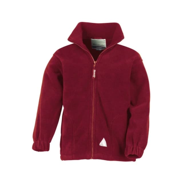 Result Full Zip Active Anti Pilling Fleece Jacket in Burgundy Size: 3-4 Years Burgundy Unisex 3-4 Years