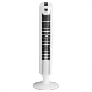 Tower Fan White 84cm with Remote Control