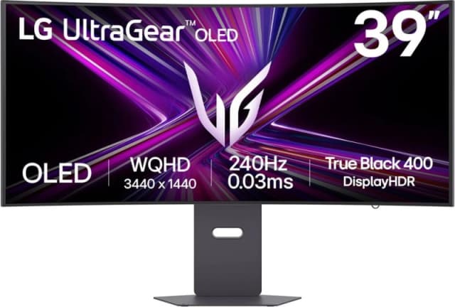 LG UltraGear GX9 39GX900A-B 39 OLED WQHD 240Hz 0.03ms USB-C UltraWide Curved Gaming Monitor 39GX900A-B.AEK Black