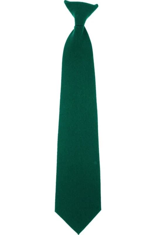 Yoko Clip-On Tie in Bottle Green Bottle Green Unisex One Size