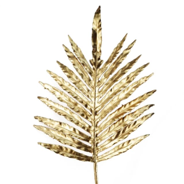 Leaf Premium 95cm Gold Palm Leaf - High Quality Artificial Plant Decoration - Wired Stems - Versatile & Easy to Arrange - Limited Stock
