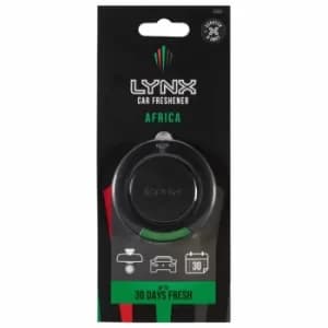 Lynx Africa Round Car Air Freshener (Case Of 6)