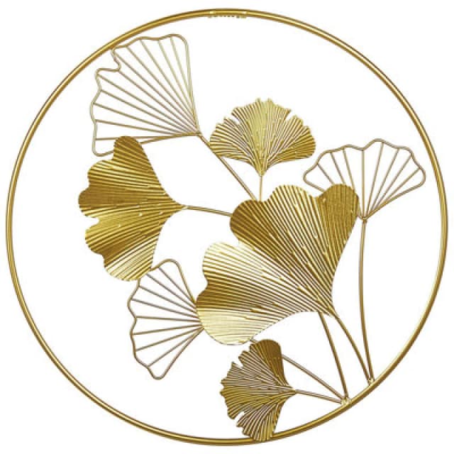 Beliani Wall Decor Flower Bismuth Metal 45cm Gold