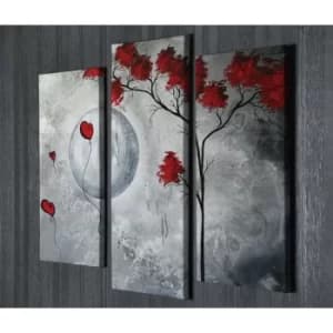 UC044 Multicolor Decorative Canvas Painting (3 Pieces)