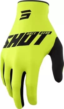 Shot Raw Burst Motocross Gloves, black-yellow, Size 2XL, black-yellow, Size 2XL