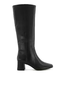 Dune London Signature Knee High Boots, Black, Size 3, Women