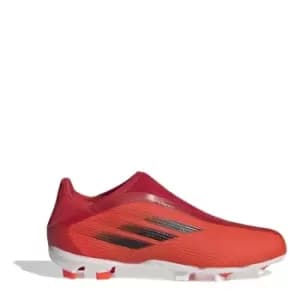 adidas X .3 Laceless Junior FG Football Boots - Red