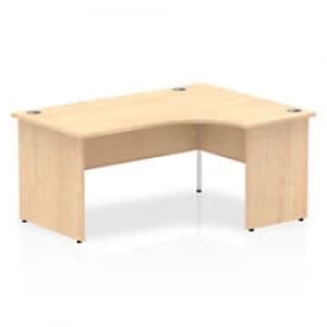 Impulse Panel End 1600 Right Hand Crescent Desk Maple
