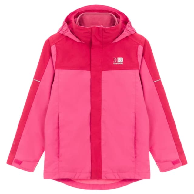 Karrimor Kids 10,000mm Waterproof Removable Fleece 3-in-1 Jacket Pink/Red male 9-10 Years