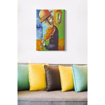 Kanvas Tablo (50 x 70) - 236 Multicolor Decorative Canvas Painting