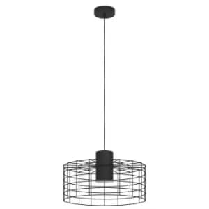Eglo Milligan Ip20 Industrial Steel Caged Pendant Light