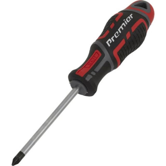 Loops PREMIUM Pozi 1 x 75mm Screwdriver - Ergonomic Soft Grip - Magnetic Tip Driver Multi