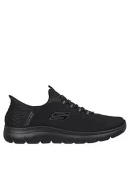 Skechers Summits Mesh Slip-ins Memory Foam Trainers, Black, Size 11, Men