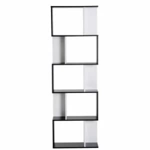 Coleman 5-tier Room Divider Bookcase, Black