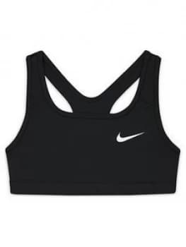 Nike Girls Swoosh Bra - Black/White Size M 10-12 Years, Women