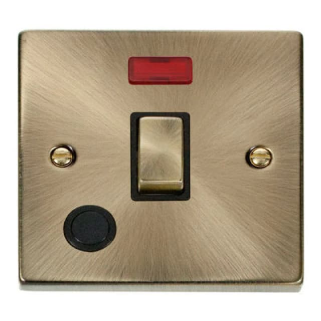 SE Home Antique Brass 1 Gang 20A Ingot DP Switch With Flex With Neon Gold unisex