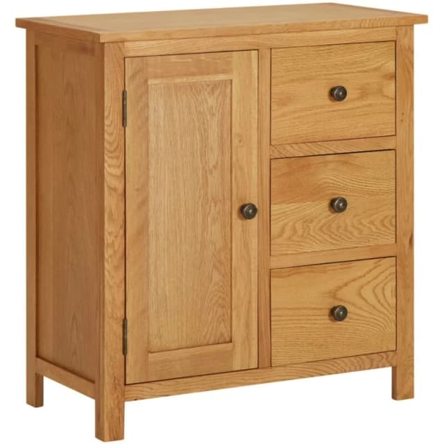 VIDAXL Cupboard 70x35x75cm Solid Oak Wood Vidaxl 8720286006900